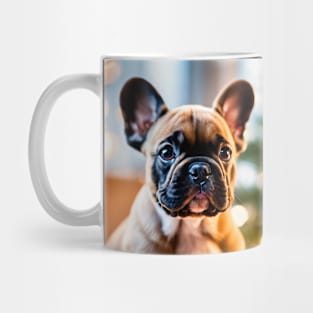 Cute French Bulldog Puppy at Christmas Mug